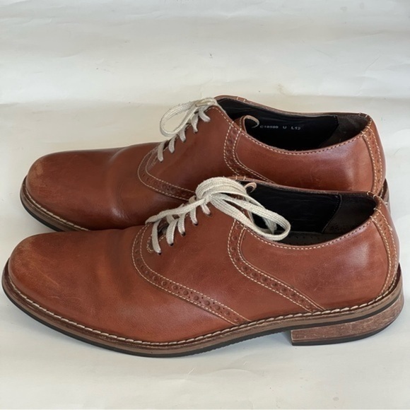 Cole Haan Mens  Brown Leather Lace up Oxfords 8M Casual Dress shoes Office - Picture 1 of 14